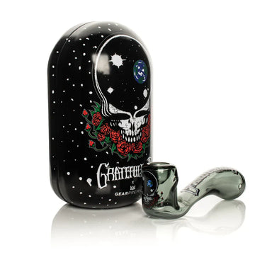 5.5" Space Your Face Sherlock Hand Pipe in Collectible Tin