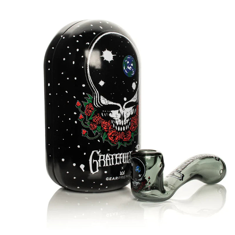 5.5" Space Your Face Sherlock Hand Pipe in Collectible Tin