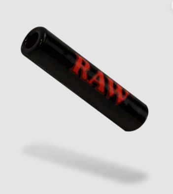 RAW BLACK - SLIM BOROSILICATE GLASS CIGARETTE TIPS 1"x0.23" - 10 Pack