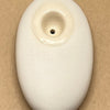 Ceramic Oval Palm Stone Hand Pipe | Matte Porcelain in Sky Blue and Sand White