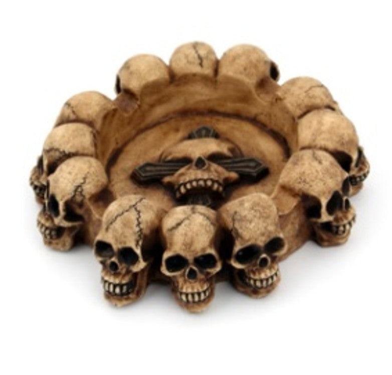 SKULLS ASHTRAY GOTHIC STYLE 4.5-INCH