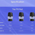 GEEK VAPE Q POD 8W - 12W 3 PACK TOP FILL