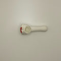 WHITE HELLO KITTY SILICONE SMOKING PIPE W/ GLASS BOWL USA SELLER