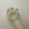 WHITE HELLO KITTY SILICONE SMOKING PIPE W/ GLASS BOWL USA SELLER