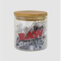 RAW BLACK - SLIM BOROSILICATE GLASS CIGARETTE TIPS 1"x0.23" - 10 Pack