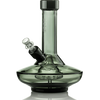Small Wide Base Water Pipe in Smoke with Black Accents