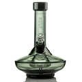 Small Wide Base Water Pipe in Smoke with Black Accents
