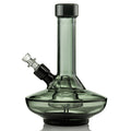 Small Wide Base Water Pipe in Smoke with Black Accents