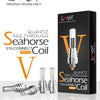 4PCS Seahorse Coil V Replacement - See-Through Quartz Tube