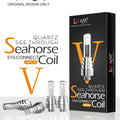 4PCS Seahorse Coil V Replacement - See-Through Quartz Tube